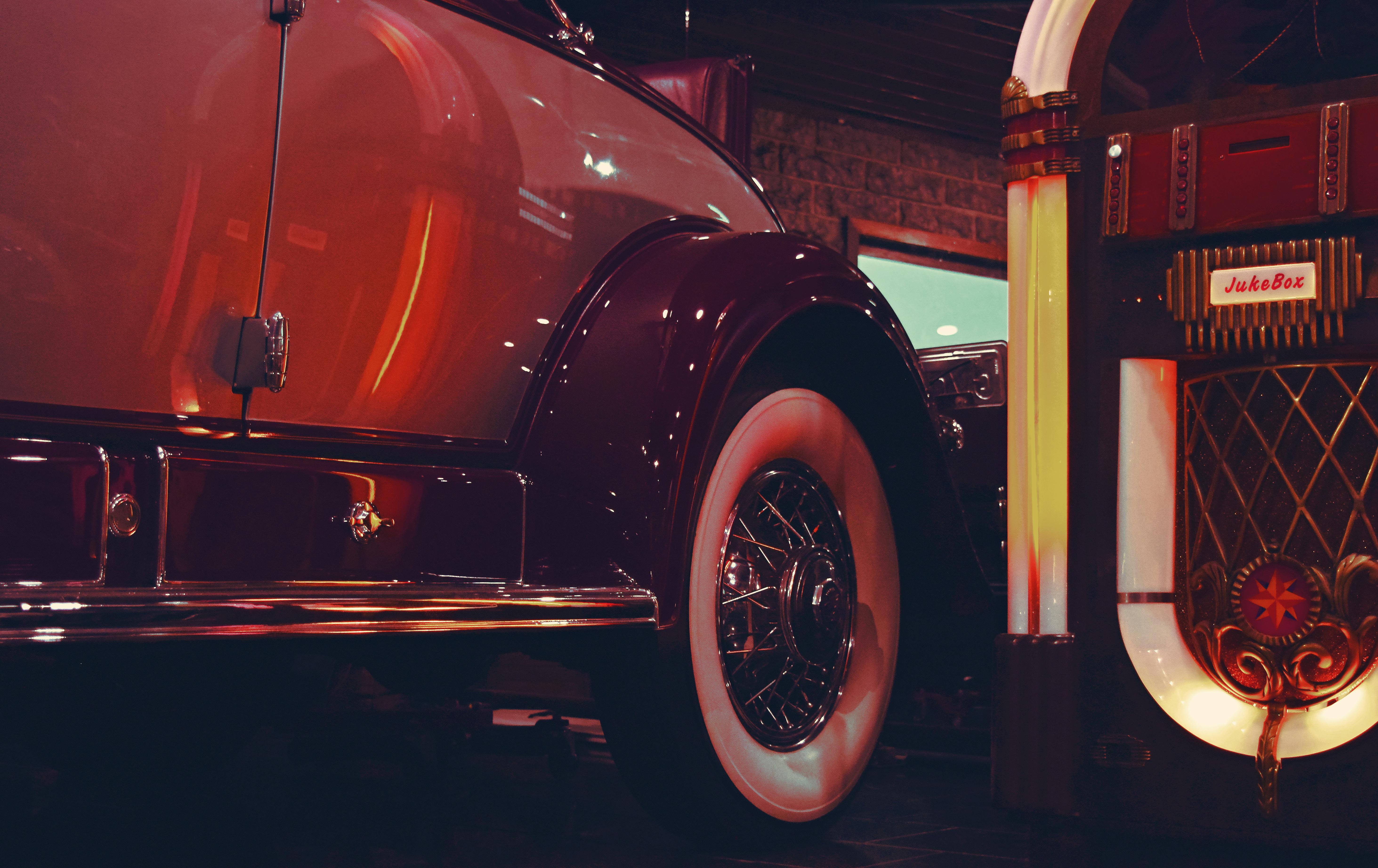 Vintage jukebox with retro styling